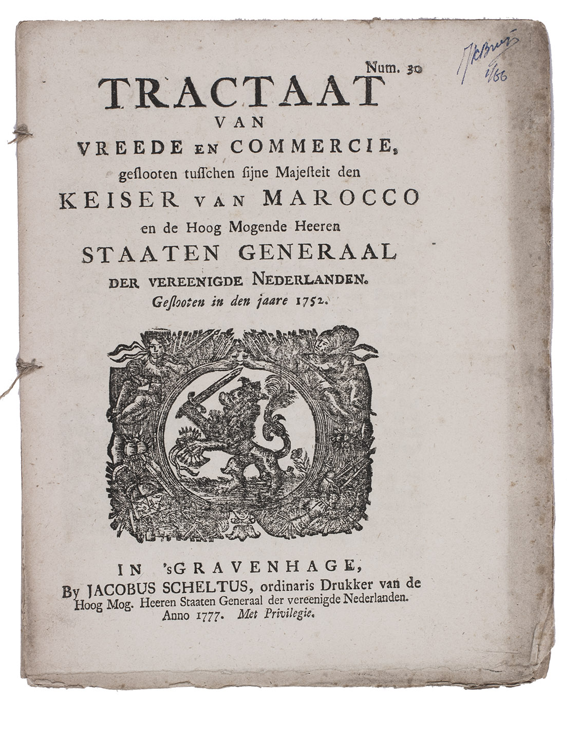 1752 treaty between the Dutch Republic and the Sultan of Morocco