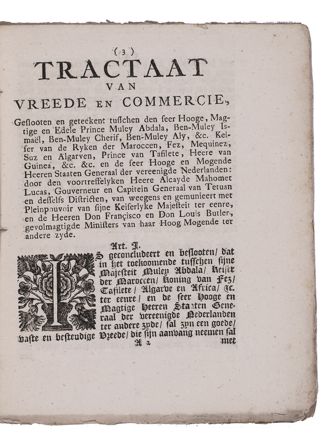 1752 treaty between the Dutch Republic and the Sultan of Morocco